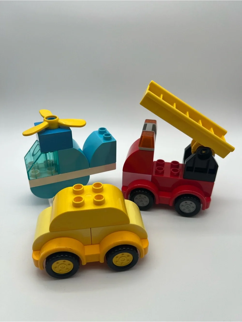 LEGO DUPLO Vehicle Set - Firetruck, Helicopter, Taxi - Toy cars